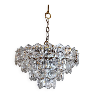 Lustre en cristal taillé à 4 niveaux Kinkeldey, Allemagne, 1970