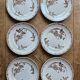 Ironstone dessert plates, poppies