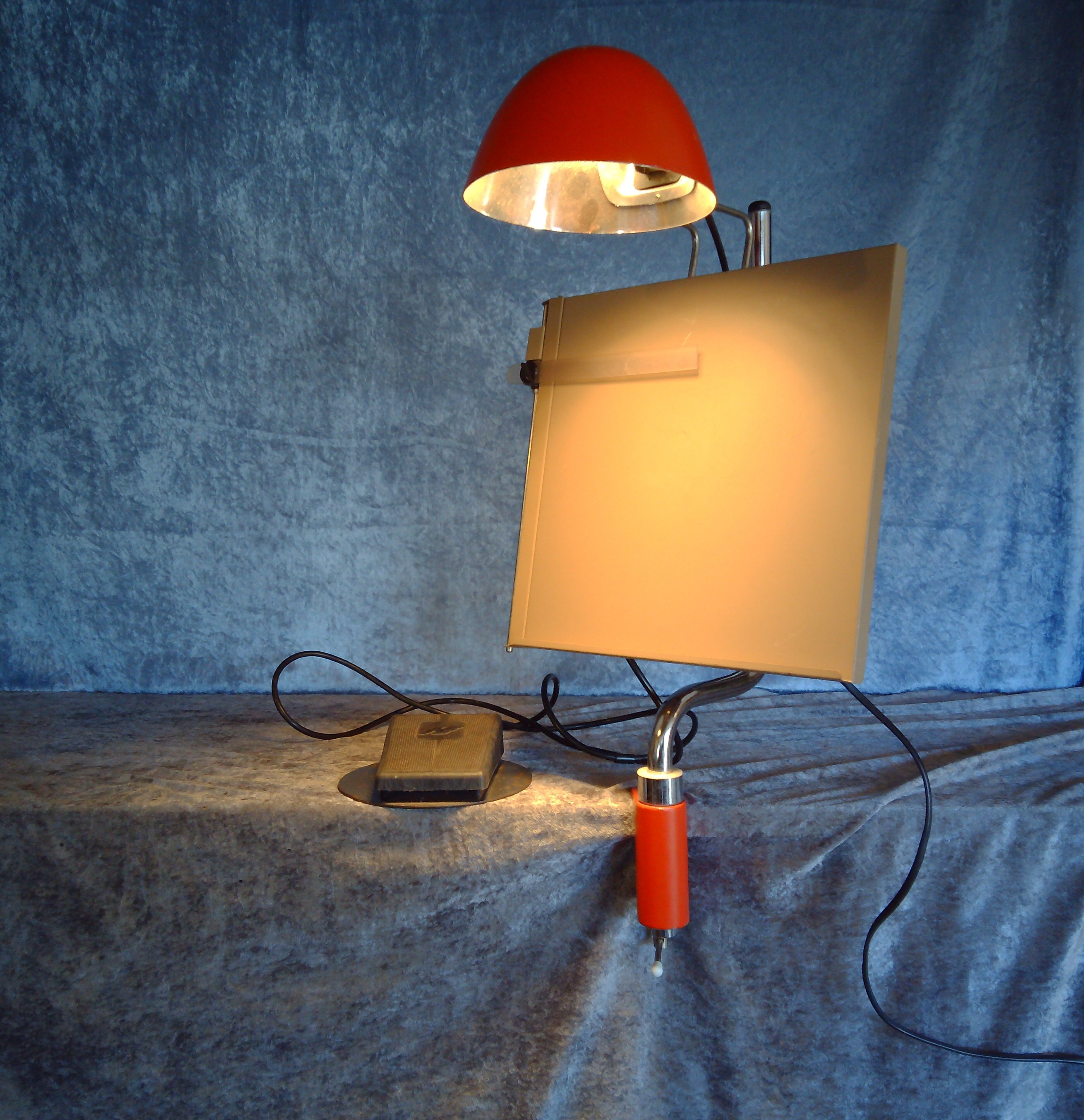 Architect lamp with tablett, Falkenberg Belysning, Sweden. 1960/70's