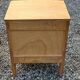 Pair of vintage bedside tables in blond and gilded oak from the 50s