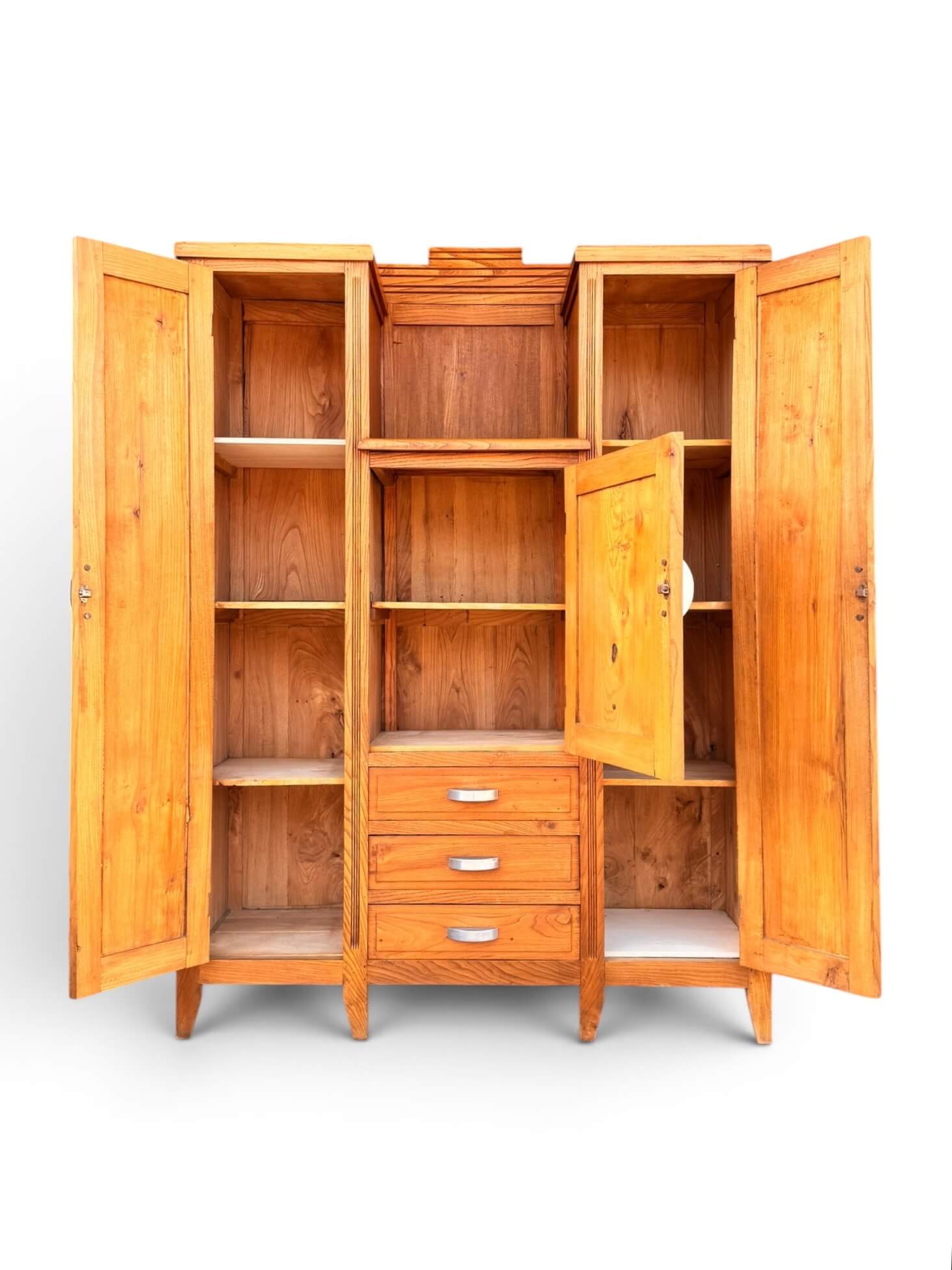 Asymmetrical Art Deco wardrobe, circa 1940