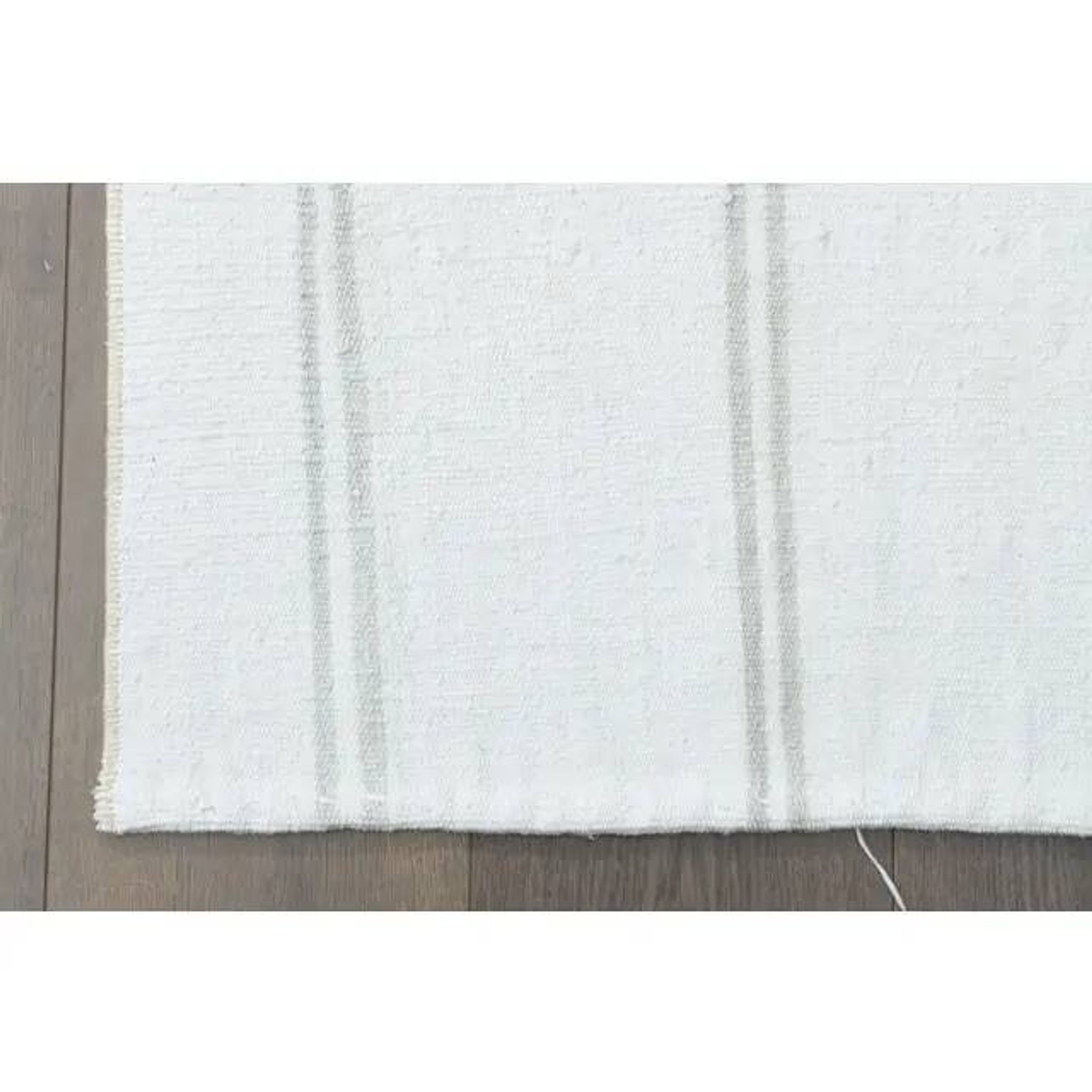 1970s Vintage Turkish Handmade Wool & Cotton Beige Runner Rug 76x228