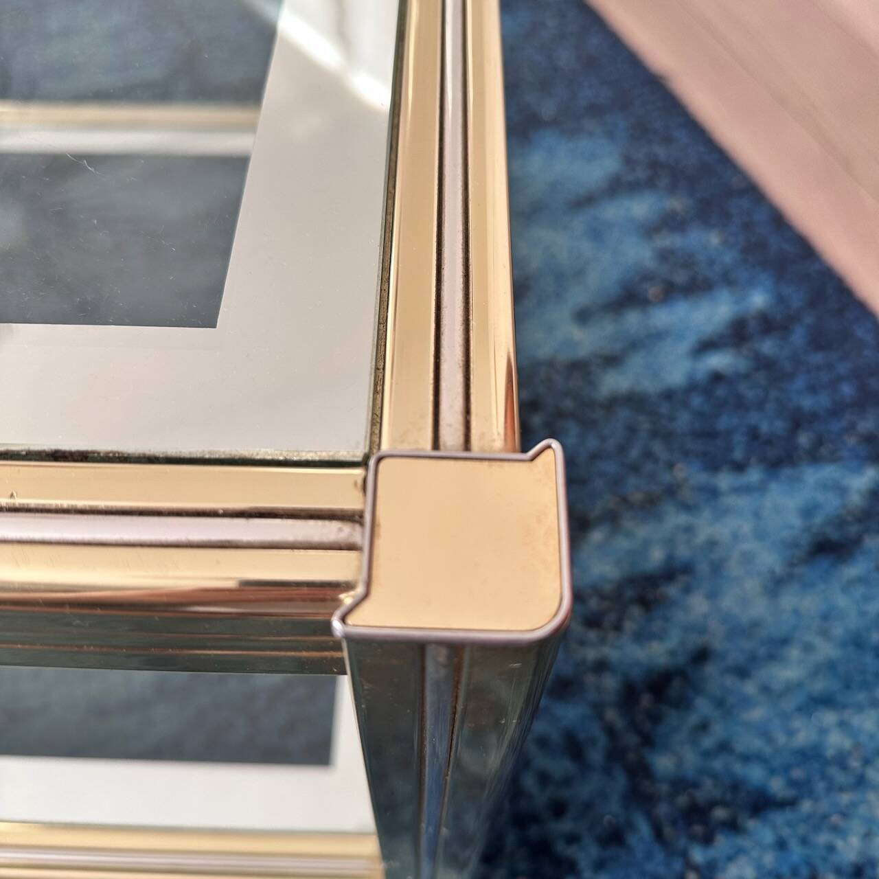 Vintage gold and silver coffee table