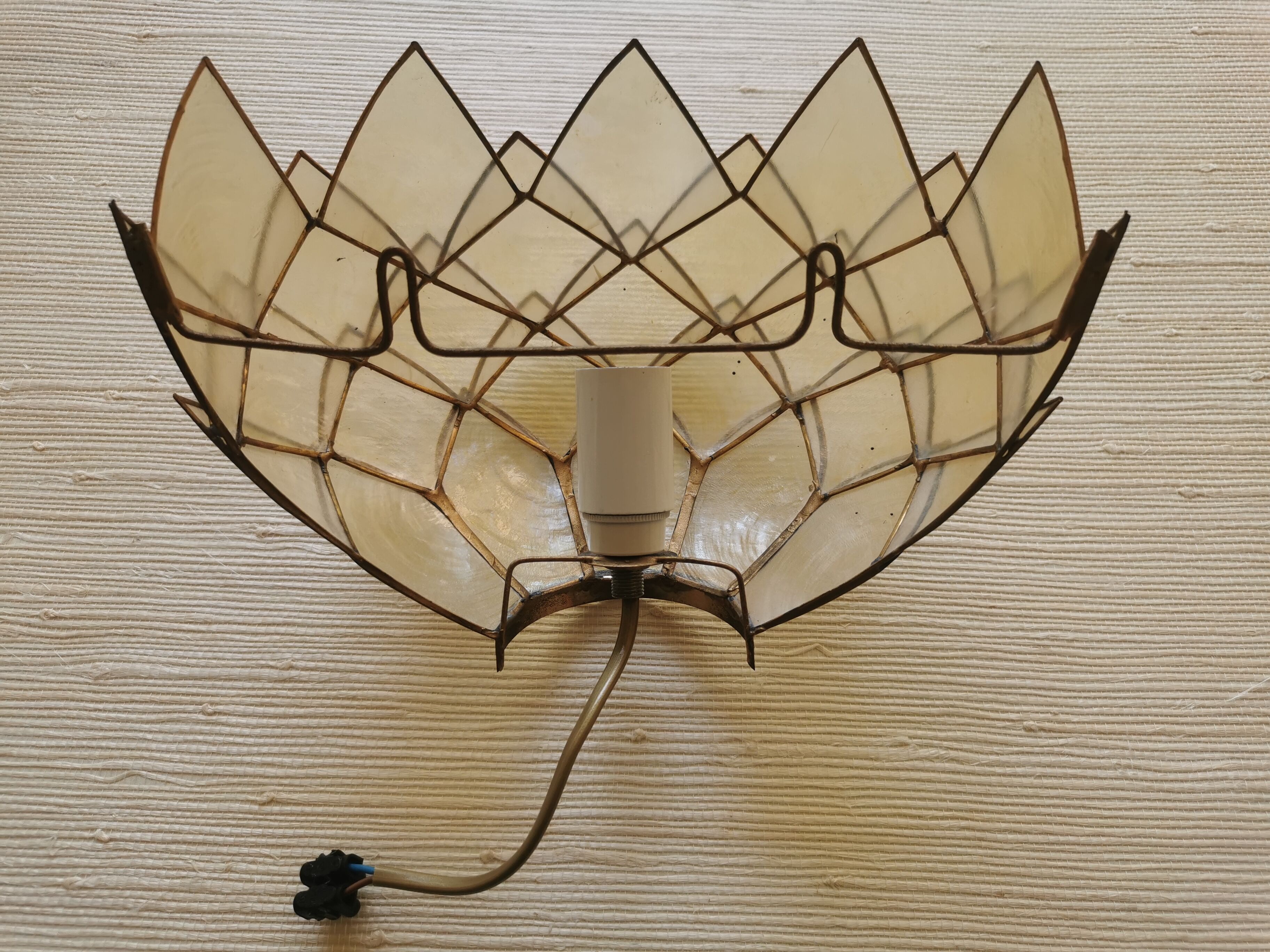 Paire d'appliques lotus