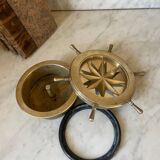 Cendrier rose des vents en laiton massif