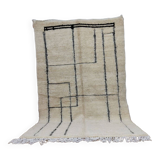 Handmade wool Berber rug 254 x 158 cm