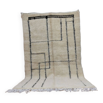 Handmade wool Berber rug 254 x 158 cm