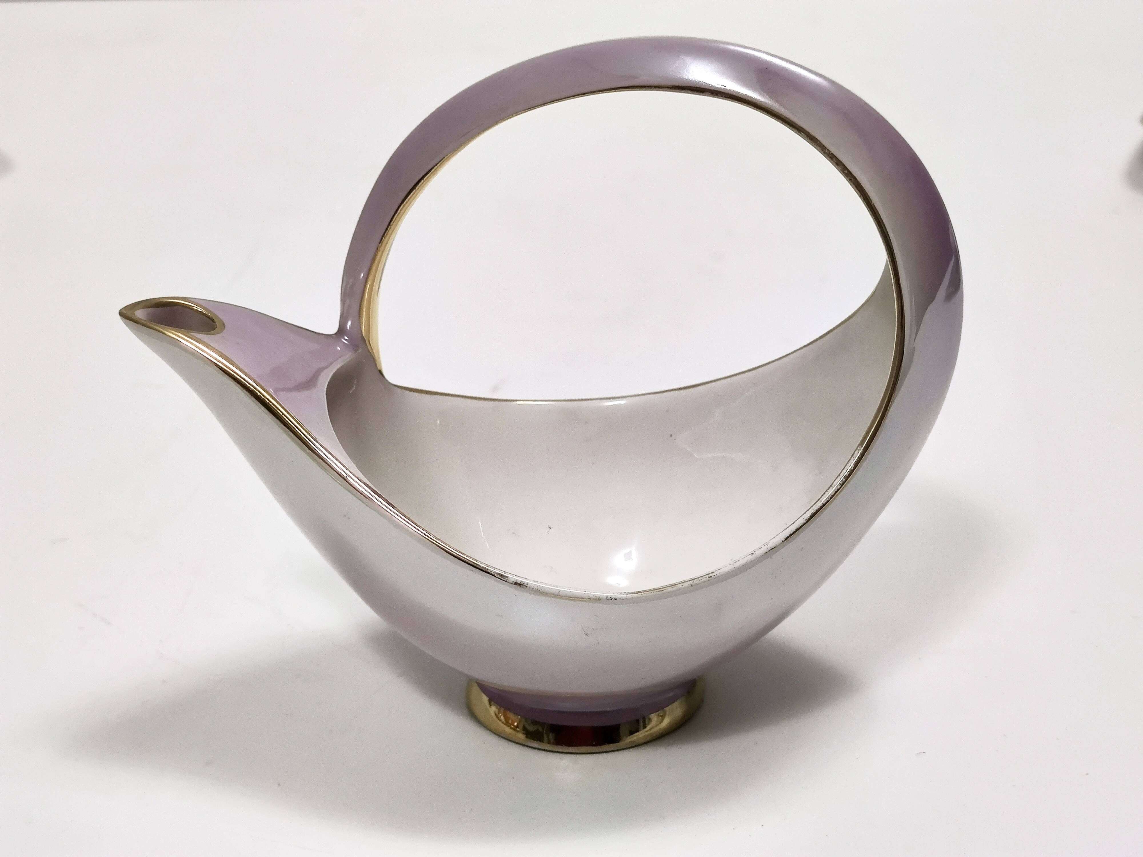 22-Piece Colorful Ceramic Breakfast Set by Italo Casini, Sesto Fiorentino