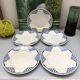 5 flat plates signed Moulin des loups Hamage Orchies Nord model Pantin.