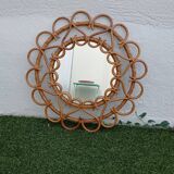 Rattan mirror