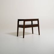 Scandinavian teak and dark wood bedside table, 1950s