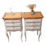 Pair of antique bedside tables