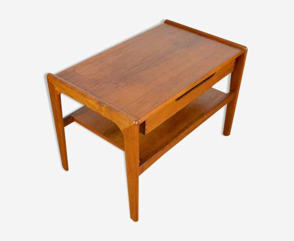Table basse scandinave en teck vintage 1960