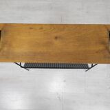 Vintage metal wood magazine rack
