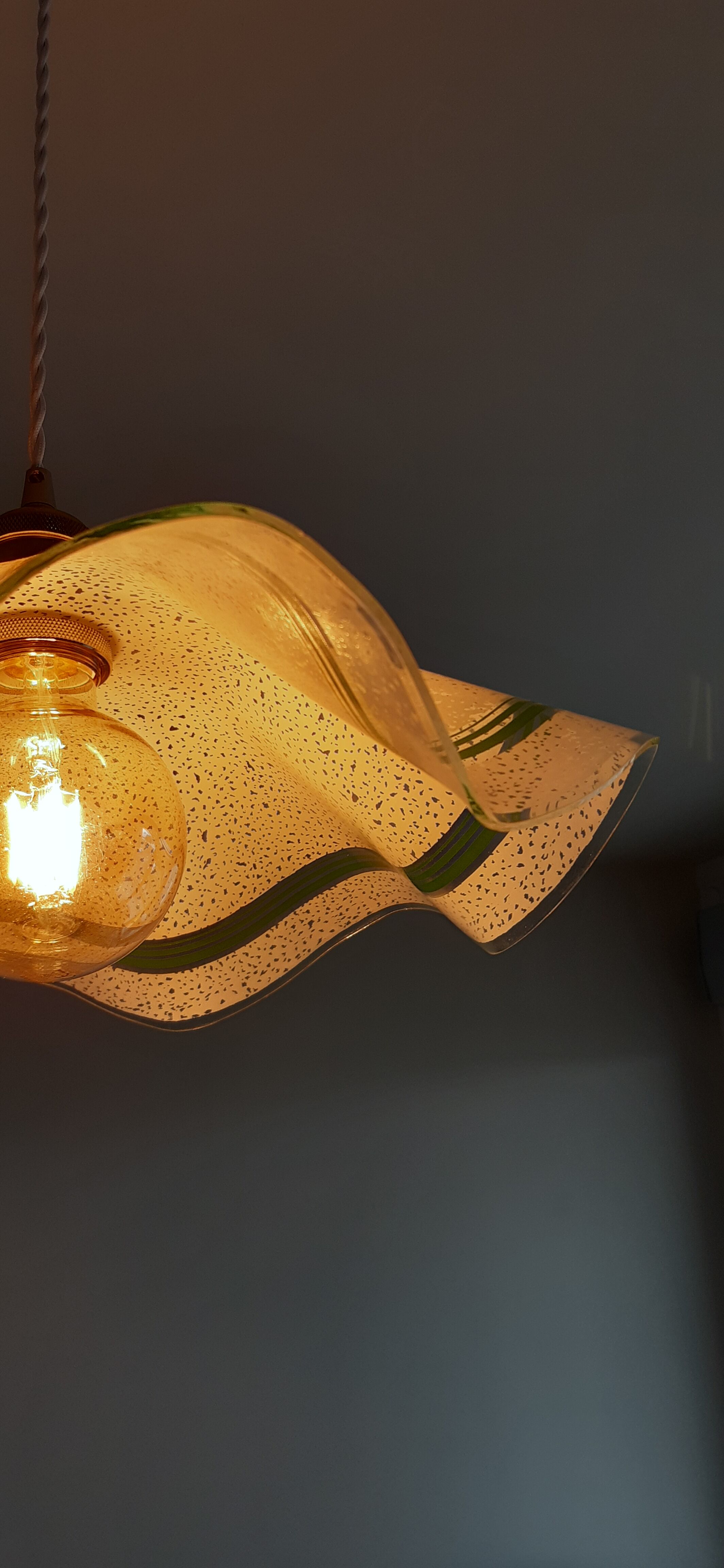 Glass umbrella hanging