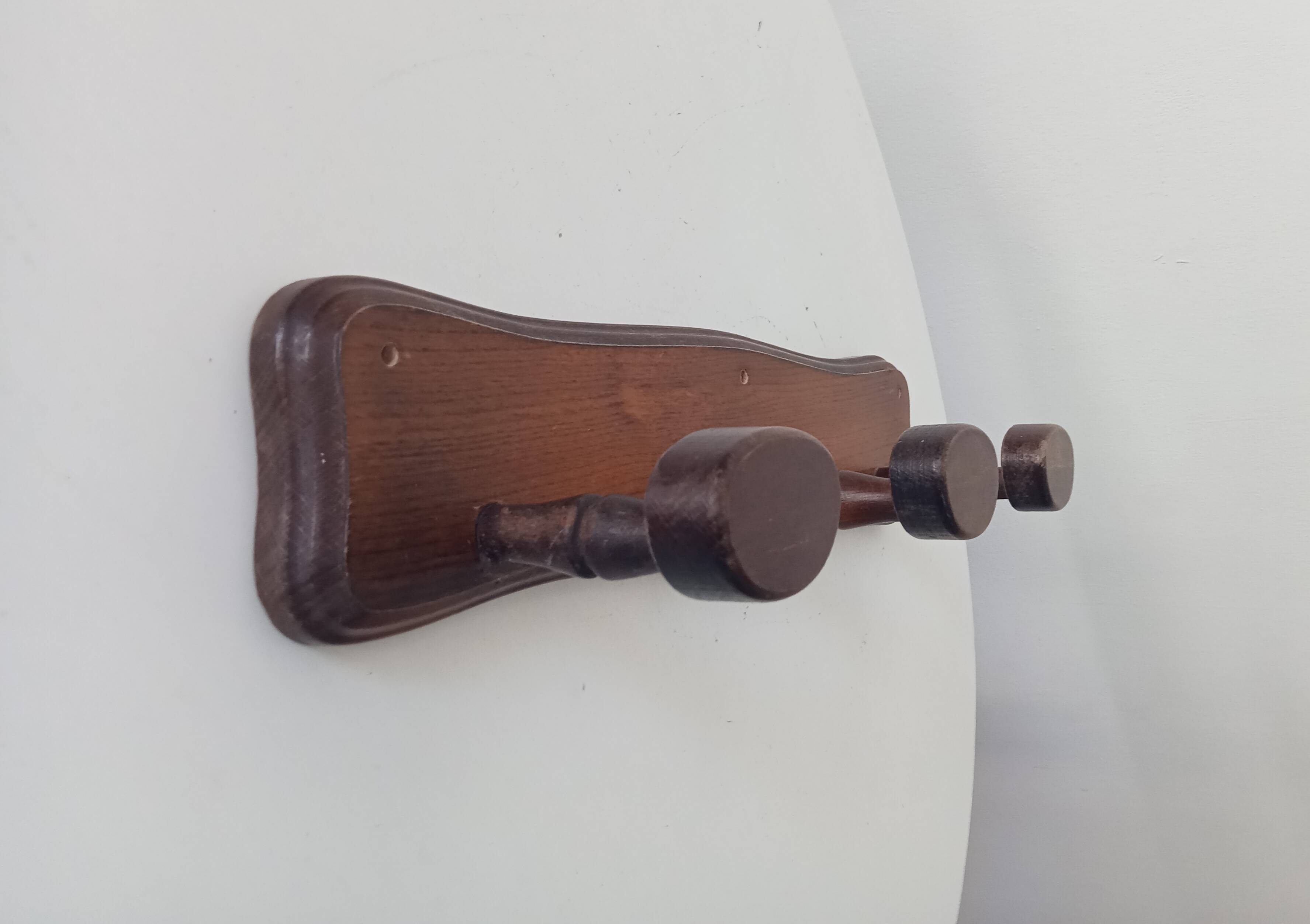 Vintage solid wood wall coat rack
