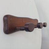 Vintage solid wood wall coat rack