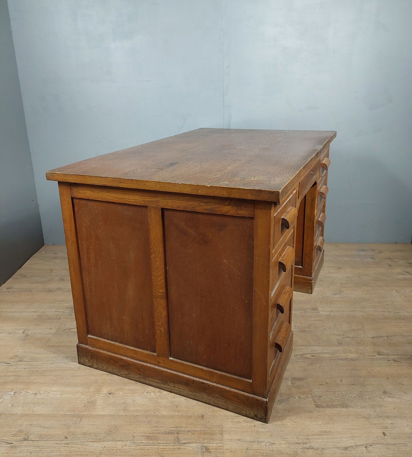 Flat desk in vintage boxes