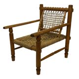 Vintage Lounge chair in style of Audoux  France 50's Design