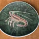 Fish service in glazed earthenware painted by hand signed Le Mao - 1960