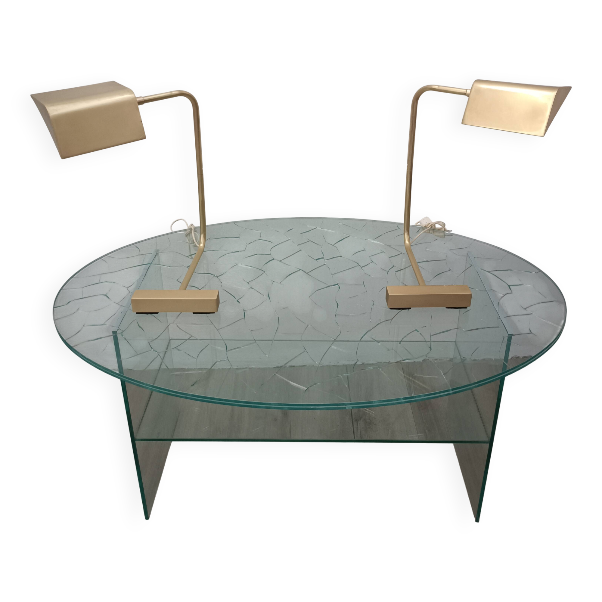 Articulated brass lamps France 1960s