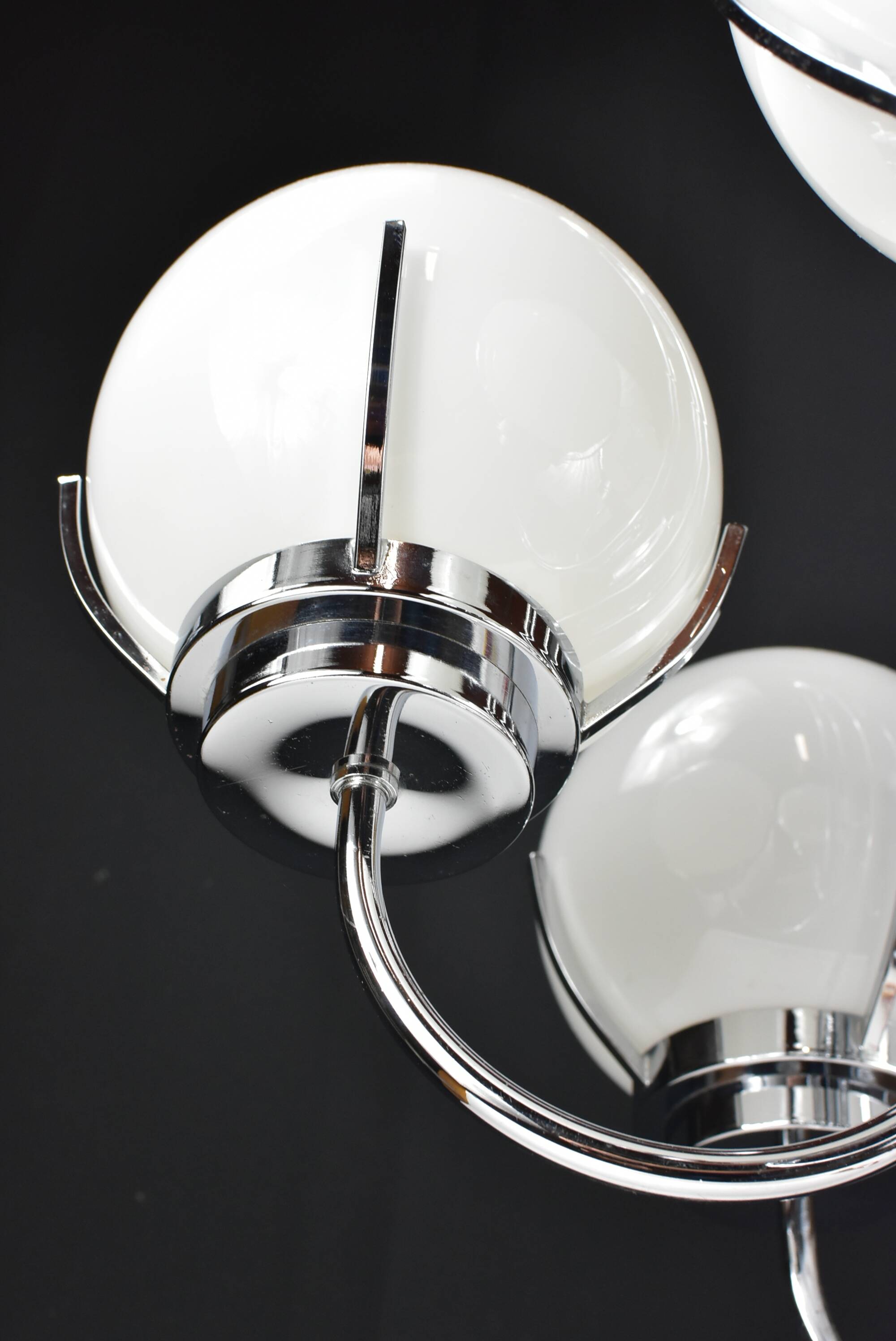 Modernist chrome chandelier