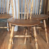 Set of 4 Tacoma Baumann slatted chairs