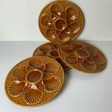 Assiettes à huîtres barbotine
