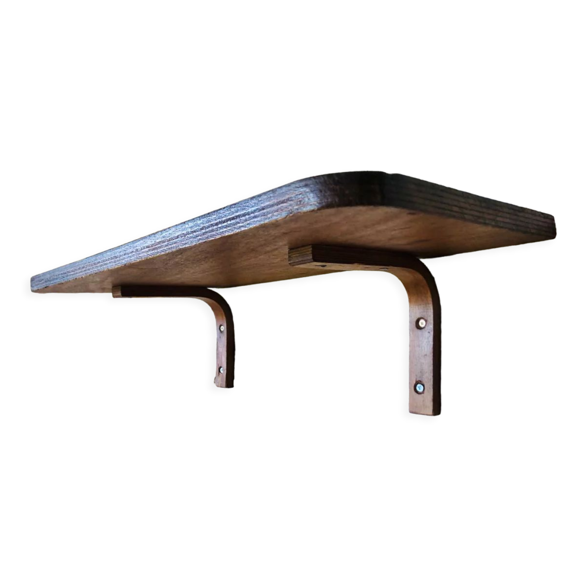 Vintage bent wood wall shelf circa 60