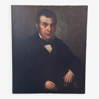 Oil canvas portrait of a man