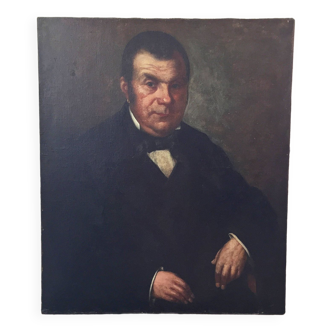 Oil canvas portrait of a man