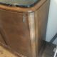 Buffet wood wood Art Deco black marble trays