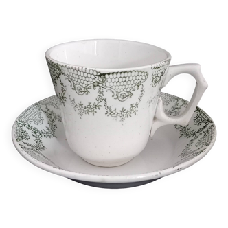 1 tasse et sa sous -tasse en porcelaine