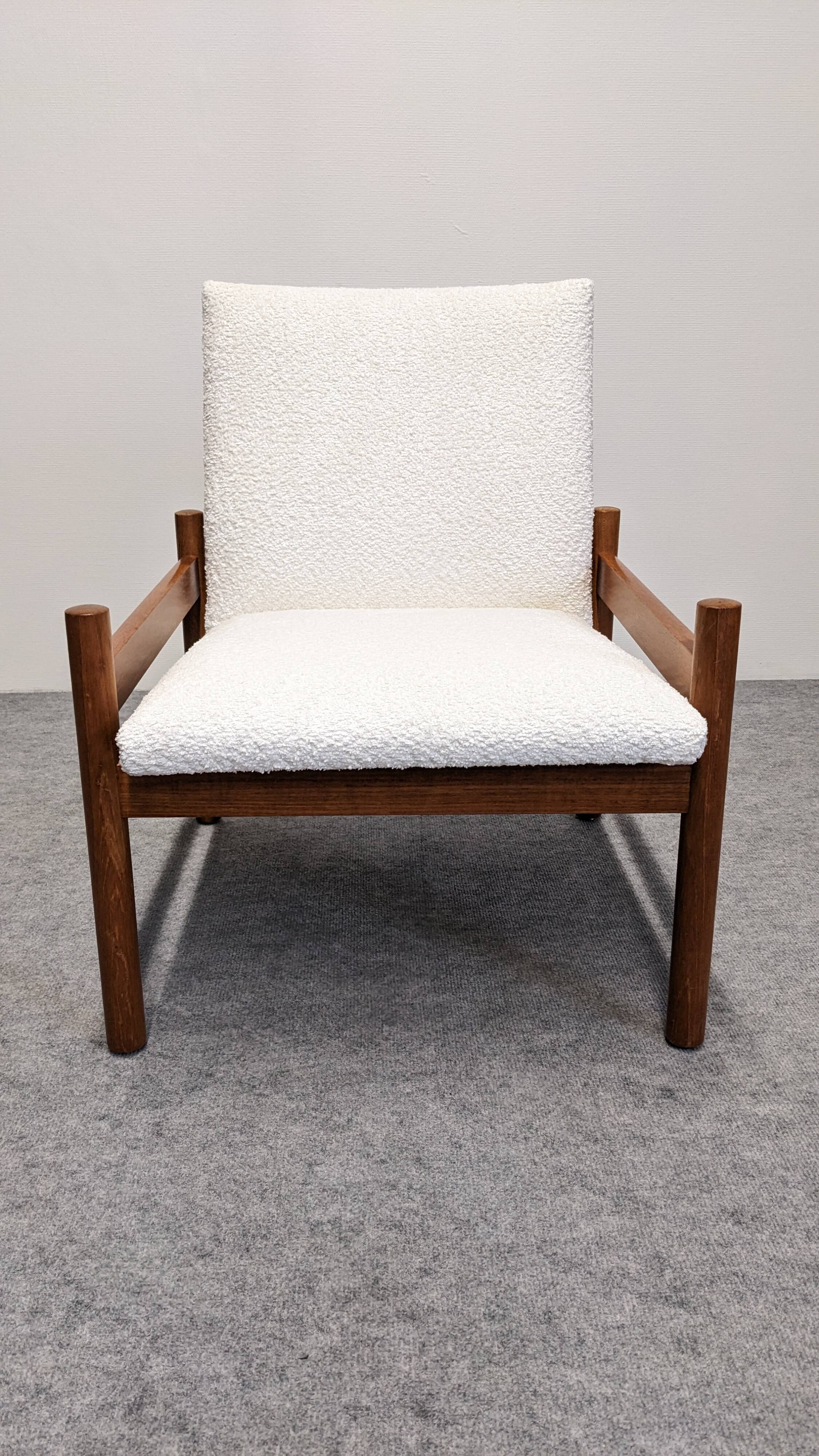 Scandinavian modernist rocking chair in teak, Denmark 1960.