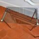 3 nesting tables from the 1970s in smoked glass.