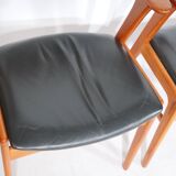 Armchair with Leather and Teak by ERIK KIRKEGAARD 1960s