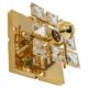 Golden Brass Wall Sconce in the Shape of a Flower by Palwa, Germany, 1970s