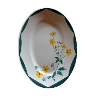 Oval dish Digoin Pépita