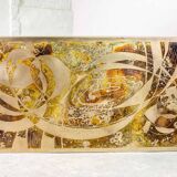 Bernhard Rohne Brutalist Etched & Oxidized Rectangle Coffee Table, 1960s