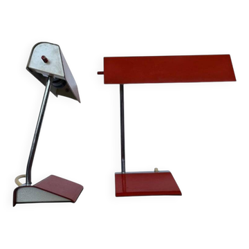 Pair of two design mid-century table lamps by Drupol, 1960s / Czechoslovakia