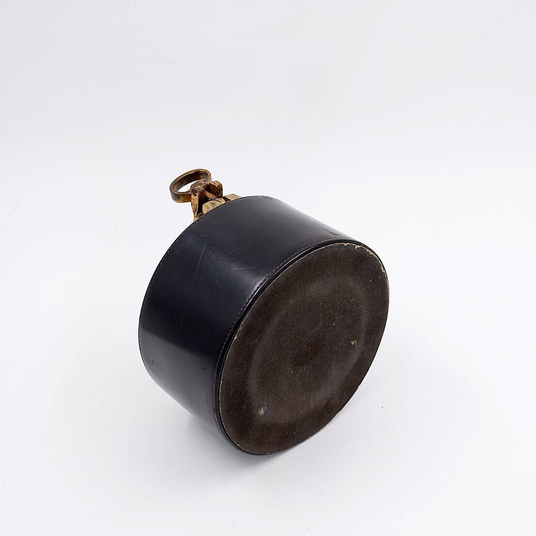 Vintage Dunhill Leather and Brass Cigar Humidor, 1960s