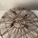 Old vintage foldable laundry basket