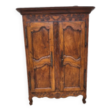 Wardrobe 2 doors Louis XV walnut of the XlX th siecle