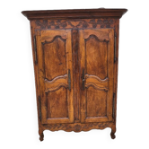 Armoire 2 portes Louis XV en noyer du XlX ème siecle