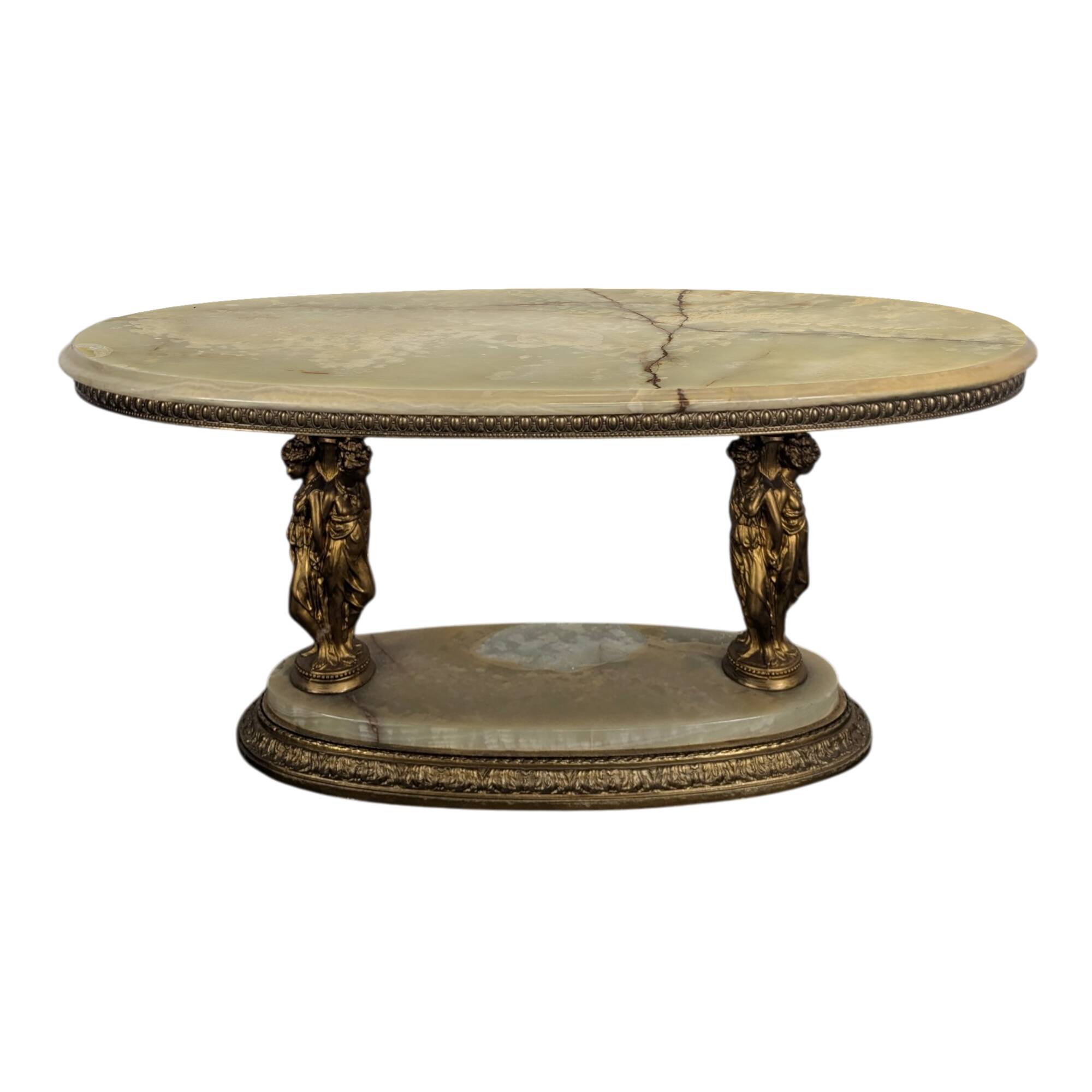 Neo-classical onyx coffee table