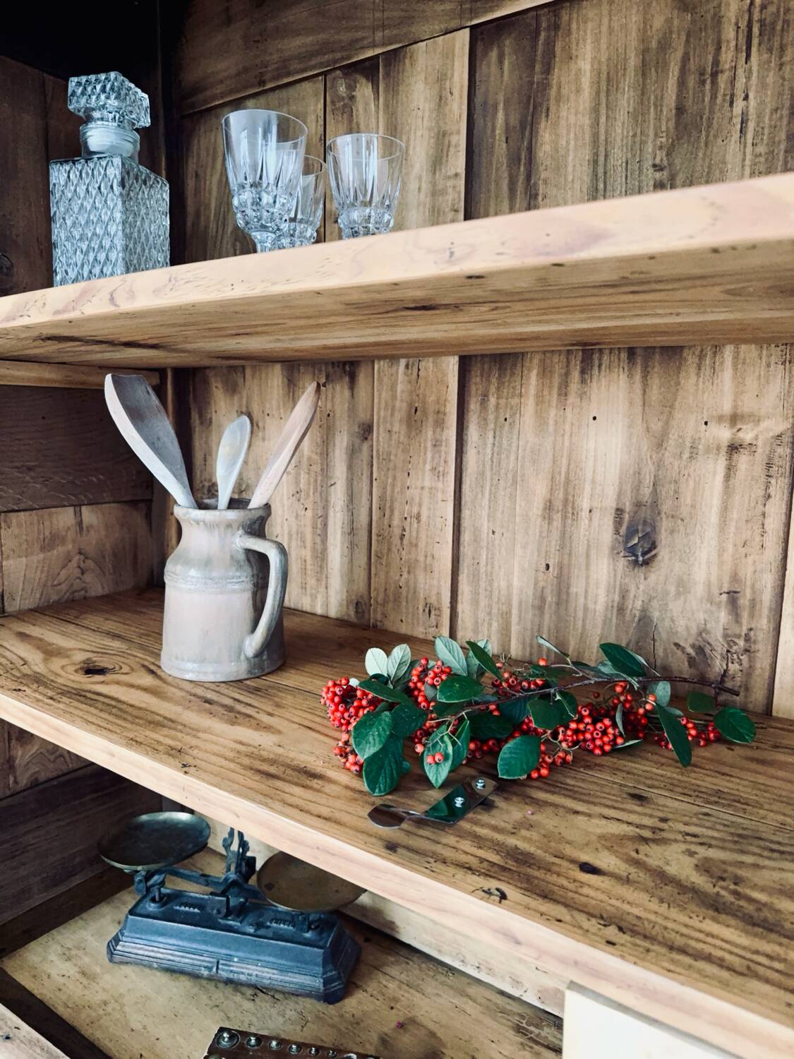 Solid wood sideboard, renovated