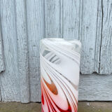 Mid Century modern hand blown “Flame glass vase