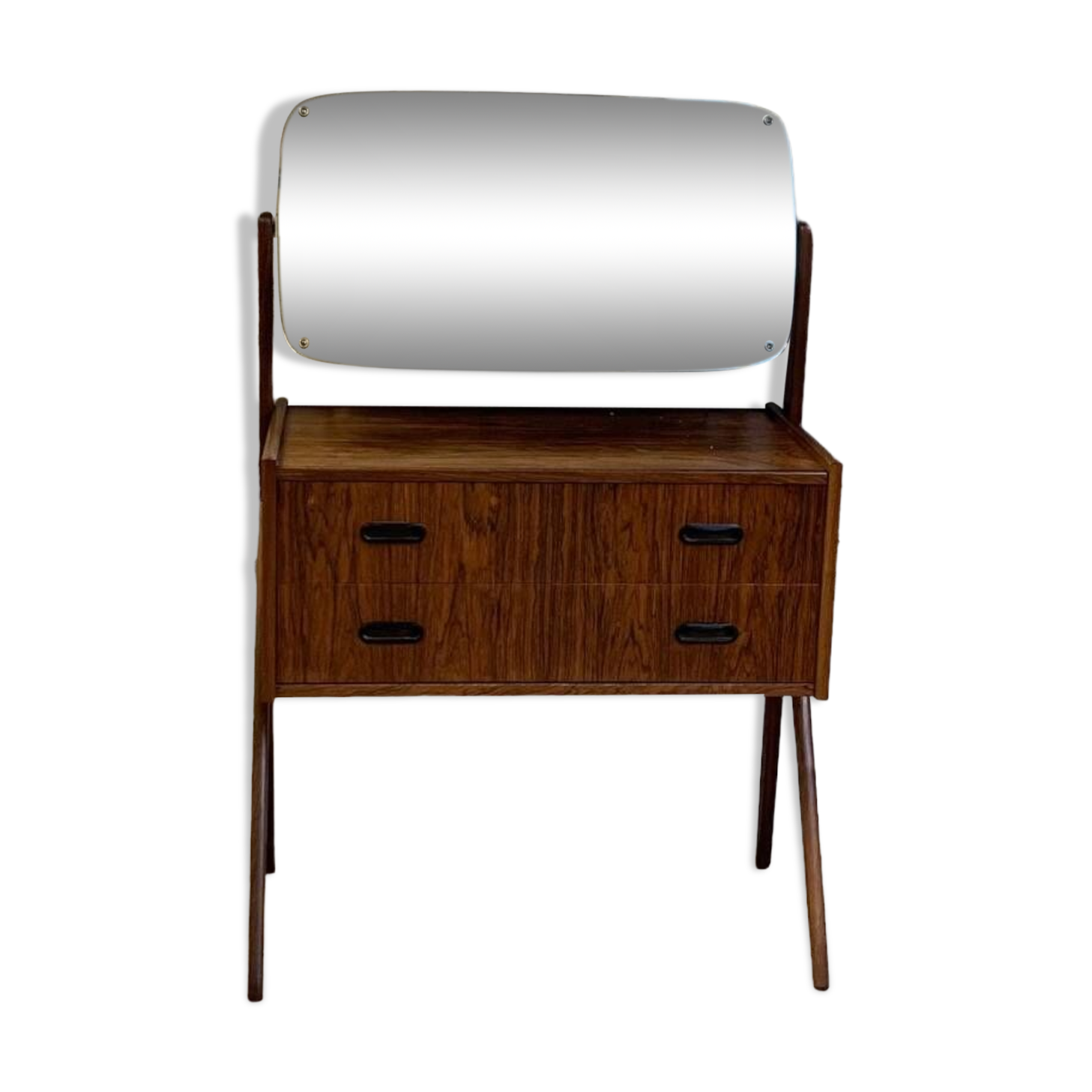Coiffeuse danoise en placage palissandre des années 1960.