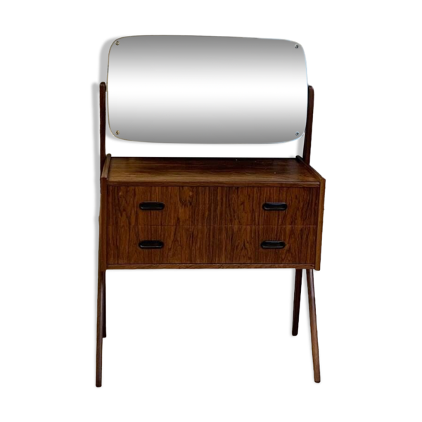 Coiffeuse danoise en placage palissandre des années 1960.