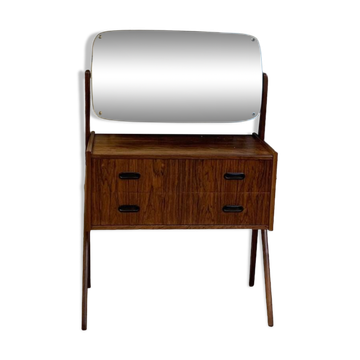 Coiffeuse danoise en placage palissandre des années 1960.